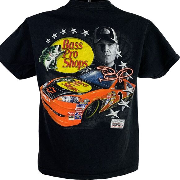 Jamie McMurray Bass Pro Shops T Shirt NASCAR Motorsports Black Tee Mens M Medium - Picture 3 of 9
